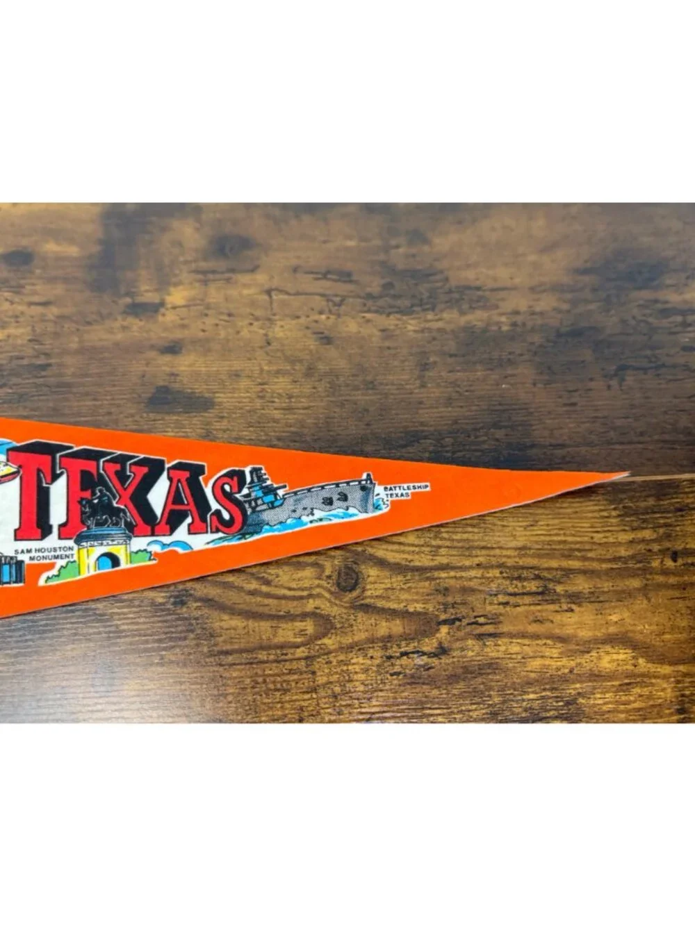 Vintage Houston Texas Souvenir Felt Pennant Landmarks & Attractions 27
